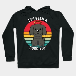 Cute black dog is a good boy Hoodie